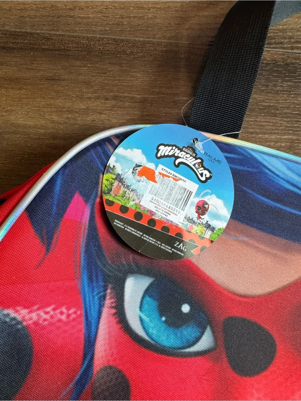 NWT Miraculous Ladybug Girls Duffle Bag toy storage or overnight bag